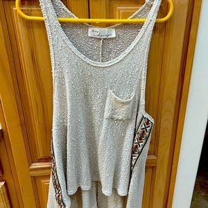 Crochet like hippie loose top.